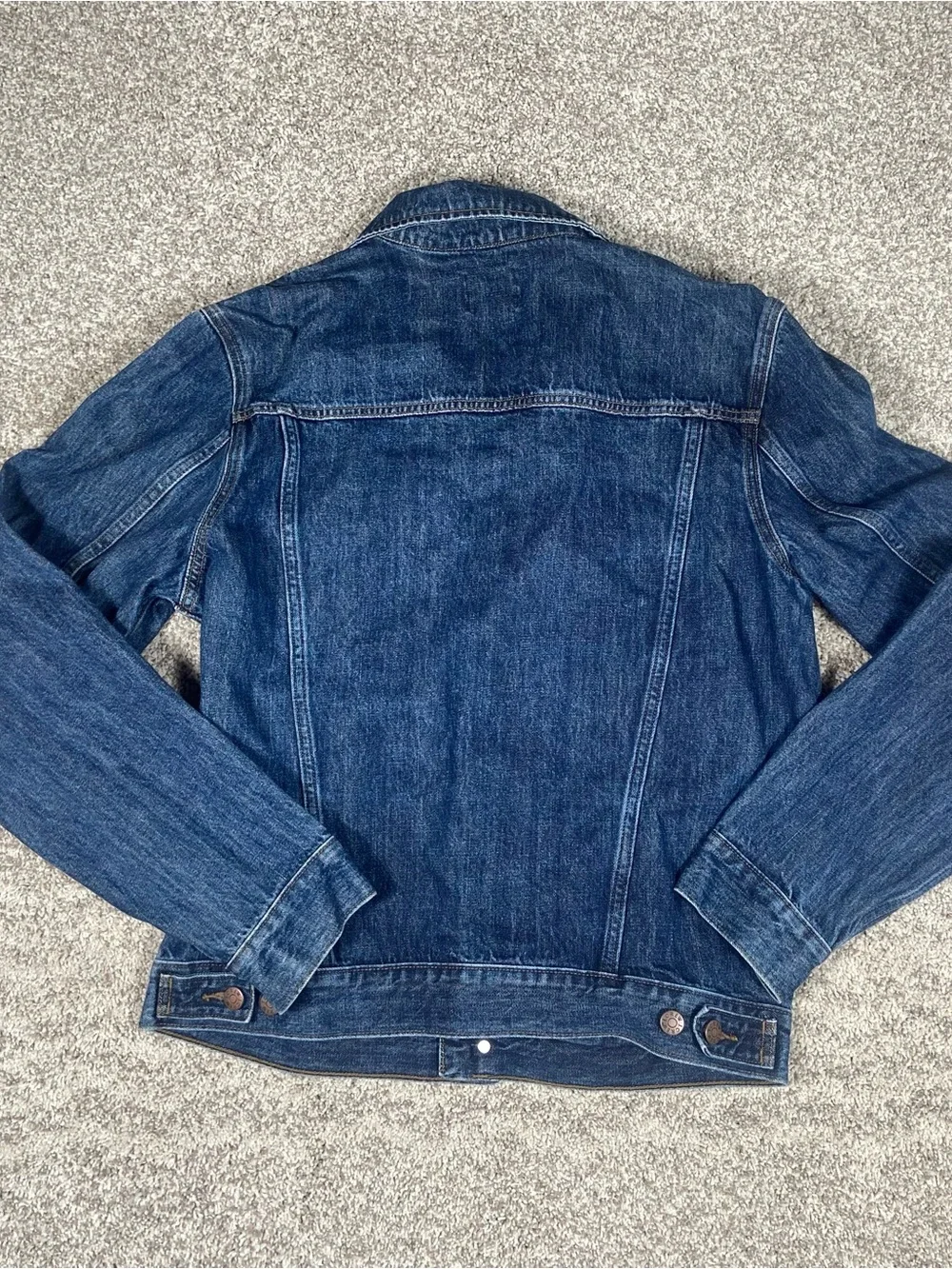 J. Crew Denim Trucker Jacket Men’s Medium Blue Authentic Outerwear Dark Wash